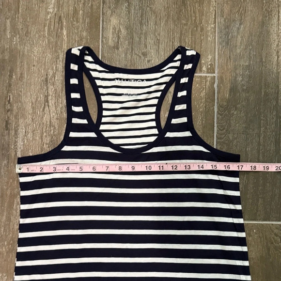 Nautica Navy and White Striped Top - Picture 4 of 7